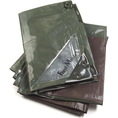 Bâche bois 150 g/m² 150x600 cm étanche UV renforcée œillets (1/2)
