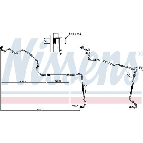 Conduite à haute pression, climatisation NISSENS 843389 RENAULT 8200382116