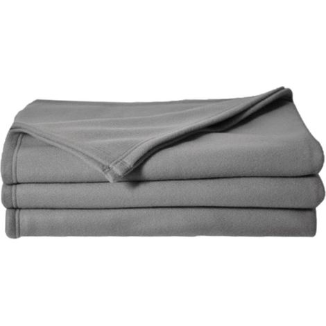 Couverture polaire 210 x 230 cm acier