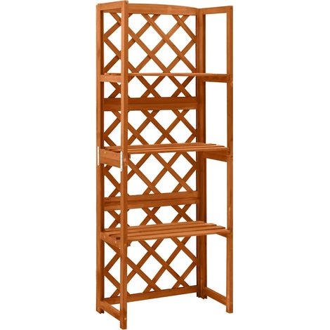 Spalier mit Ablagen 55x30x140 cm Massivholz Tanne