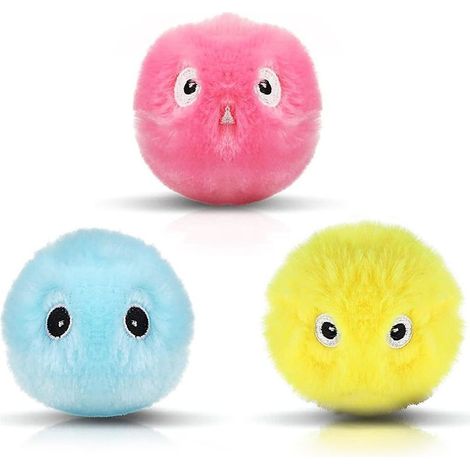 Balle en peluche au son agréable pour chatons - Jouet multi-usages pour chats de petite, moyenne et grande taille