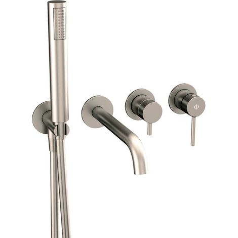 Conjunto Empotrado Bañera Sirio Nickel Con Kit - GME (1/2)