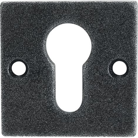HALCÖ Zylinderrosette HALL & SÖLL - PZ, 52 x 52 mm, verzinkt schwarz passiviert (1/4)