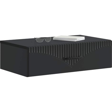 Maison Exclusive - Tavolino da Parete Laterale Nero 59 x 34,5 x 17 cm