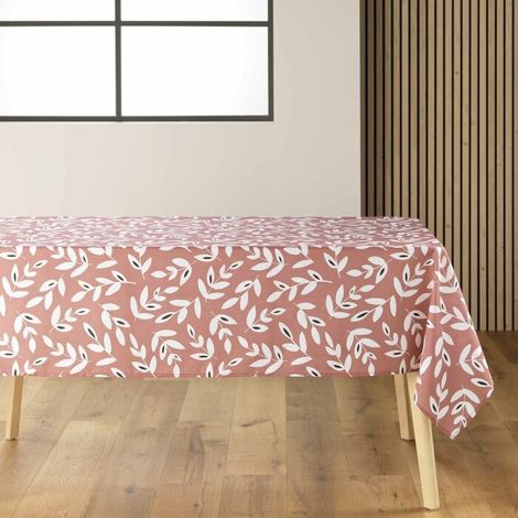 Nappe rectangle 140 x 240 cm microfibre imprimee bellys Terracotta (1/4)