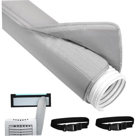 Manguera para aire acondicionado portátil, 150 x 53 cm, para conductos de ventilación de escape de 5 y 5,9 pulgadas de diámetro, accesorios para aire acondicionado móvil. (1/5)