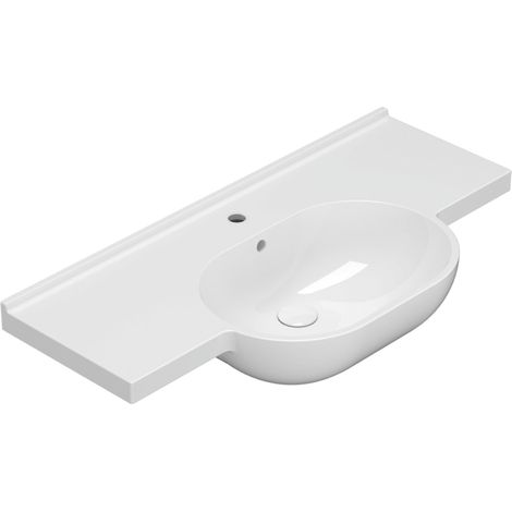 Lavabo en céramique 100x49 cm Globo Mode ME100BI  Blanc - Céramique - Standard