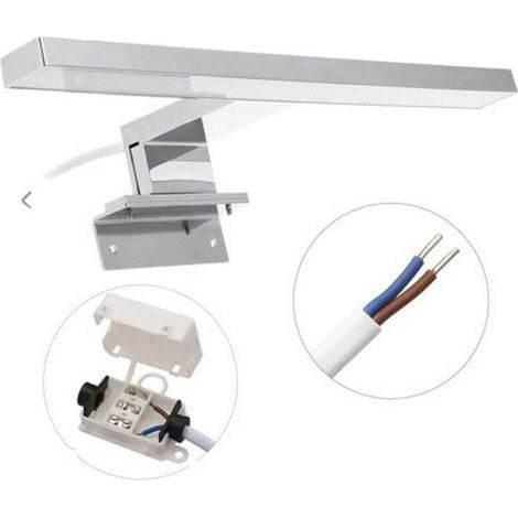 Miroir de salle de bain LED avec interrupteur, 30 cm, 700 lm, 5 W, blanc froid 6000 K, applique murale [Classe énergétique C] (1/4)