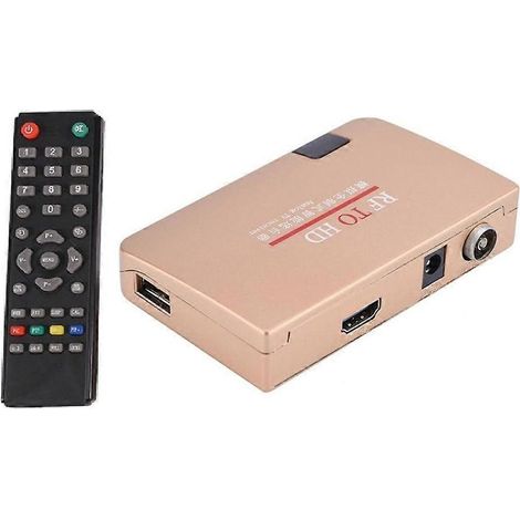 RF-zu-HDMI-Konverter, kompatibel mit analogen TV-Fernbedienungen. Unterstützt alle Standardsignale. UK-Stecker. (1/5)
