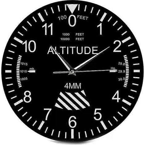 Horloge murale altimètre pour le suivi de l'altitude des avions de pilotage, montre murale moderne, instrument classique de décoration intérieure (1/4)