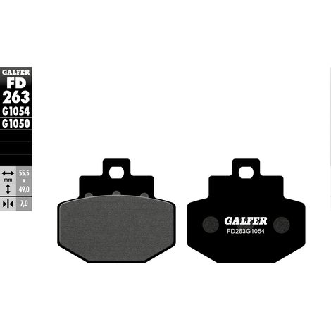 PASTILLAS DE FRENO GALFER KH321 SEMIMETÁLICAS PARA SCOOTERS