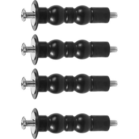 4 Pièces Vis Universelles pour Abattant WC, Boulons Siège en Caoutchouc Noir Installation Facile et Antidérapante Kit de Remplacement pour Toilettes de Bureau Hôtel Maison École (1/5)