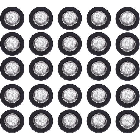 40 rondelles en caoutchouc pour tuyau de douche de 1/2 pouce, joint en acier inoxydable, rondelle en caoutchouc-2X2CM-Black