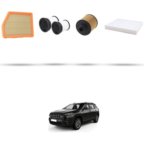 Kit tagliando 4 filtri compatibile con Jeep Cherokee IV (KL) 2.0 CRD 125kw  dal 2013 (1/5)