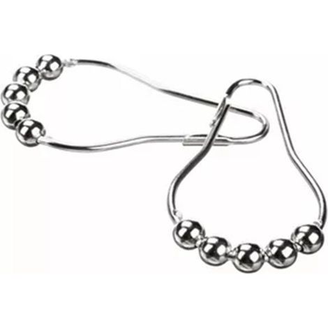 Anneaux de Rideaux Douche avec Crochet en Métal – Anneau Circulaire ouvrable pour Rideaux (1/4)