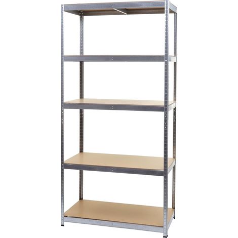 Étagère pour charges lourdes rayonnage métallique noir 5 niveaux capacité 875 kg 200x100x60 cm 040008686