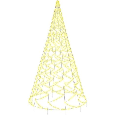Árbol de Navidad en asta bandera 3000 LED blanco cálido 800 cm vidaXL (1/5)