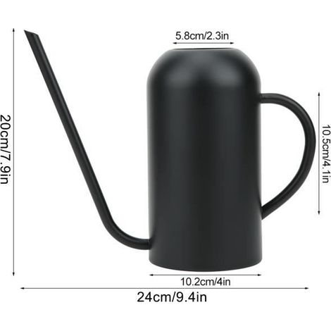 Arrosoir - - 1.5L - Acier Inoxydable - Ergonomique - Bec Long (1/4)