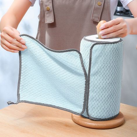 Chiffon Nettoyage Cuisine - 100 % Coton Naturel - 30 x 30 cm - Pour Vaisselle Nettoyage Huile Surface - Lot de 20 (1/5)