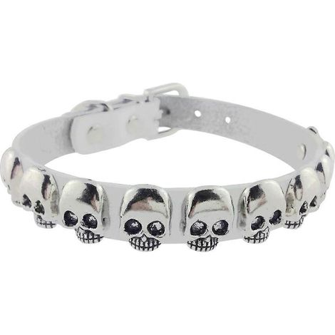 Collar para mascotas de Halloween, collar blanco con lazo para perros (1/5)