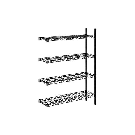 kaiserkraft  Scaffale a griglia in filo d'acciaio  nero 