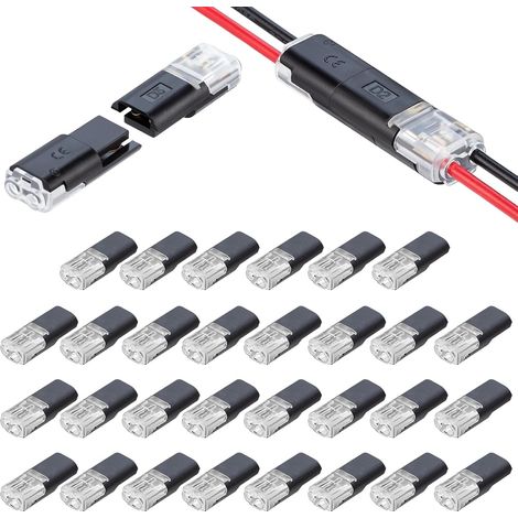 Wasserdichte 2-Pin-Kabelverbinder, 30er-Packung, für 12-V-LED-Streifenverlängerungen im Automobilbereich (1/5)
