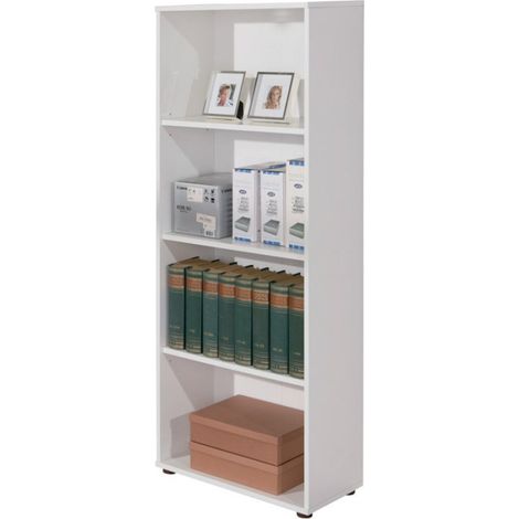 Étagère 4 Niveaux "Delnice" 145cm Blanc (1/5)