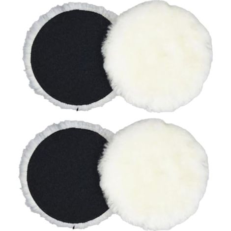 4 Pièces Pad Polissage En Laine Blanc Disque Polissage Pour Lustrage Carrosserie Tampon Polissage Voiture Disque Ponceuse Kit Polissage Voiture Entretien Auto (1/5)