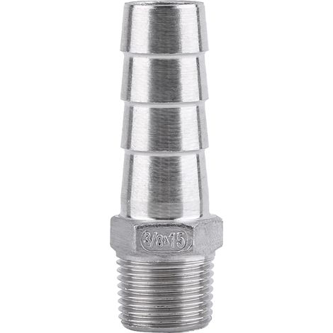 Fuel Gas Hose Barb Male Thread Coupling Fitting BSP Connector (3/8"x15mm)