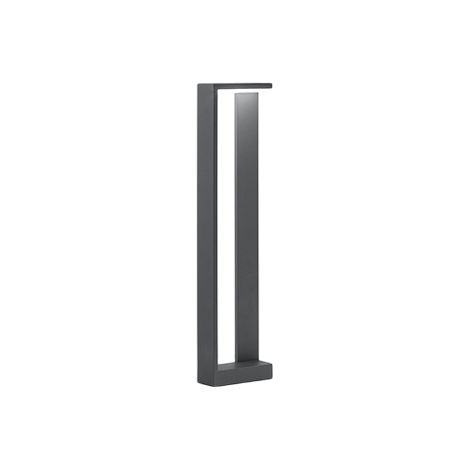 Borne de jardin LED Quad - 10W, IP65, 800 lm, H. 60 cm, 3000K, aluminium peint, borne extérieure, anthracite - Perenz
