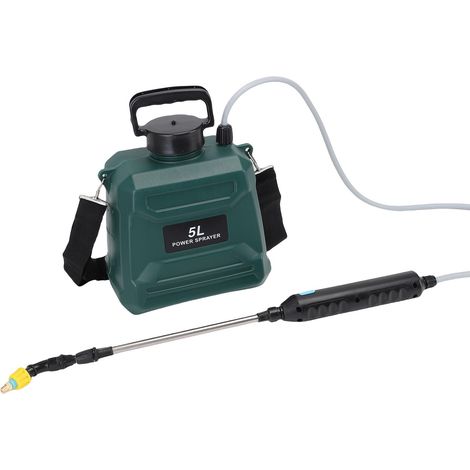 Pulvérisateur de jardin électrique 5L performant longue autonomie batterie avec buses lance télescopique pour nettoyage désherbage verdure (1/5)