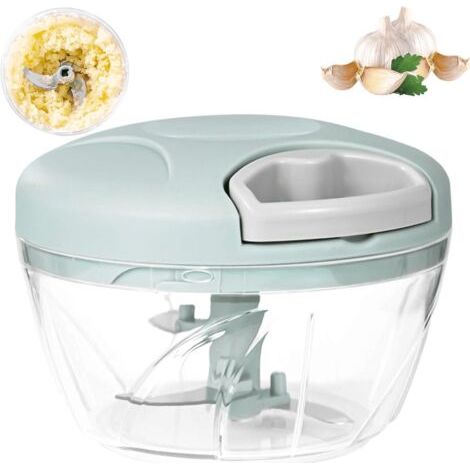 royaluxe-Coupe-légumes à tirette multifonction, coupe-oignons et hachoir à oignons, lavable au lave-vaisselle, sécurisé, compact, pour légumes fruits herbes, vert, 500 ml (1/5)