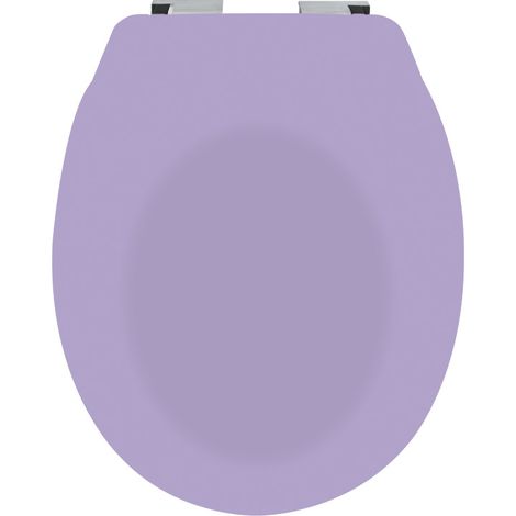 Abattant wc Thermo dur avec frein de chute NEELA Lavande - Charnières ABS Chromé Spirella