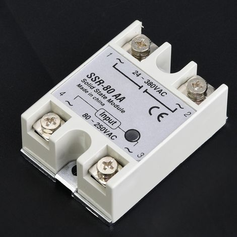 Einphasiges 80-A-Halbleiterrelaismodul SSR-80AA 80–250 V AC (1/5)