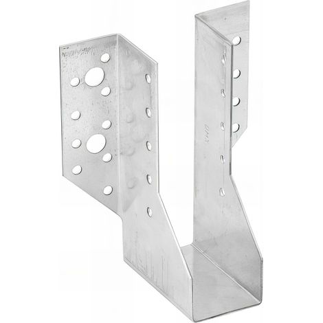 10 sabots de charpente à ailes extérieures - Connecteurs de poutres - Acier galvanisé - Larg 41 x Ht 142 mm - Fabriqué en Europe (1/3)
