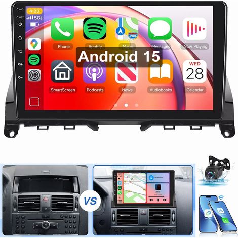 Pour Mercedes Benz C Klasse W204 S204 Android 15 Carplay Autoradio GPS WiFi 4+64G CAM (1/5)