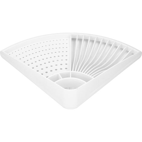 Abtropfbox mit Deckel, kompakter, multifunktionaler Abtropfkorb für platzsparende Aufbewahrung, weißes Küchenaccessoire