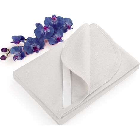 Protege Matelas 200x200 cm - alese Respirante 100% Coton 200x200 cm - Lot de 1 - Protection lit pour Personnes allergiques certifiée Oeko-Tex - absorbante et hypoallergénique - Couleur Blanc (1/5)
