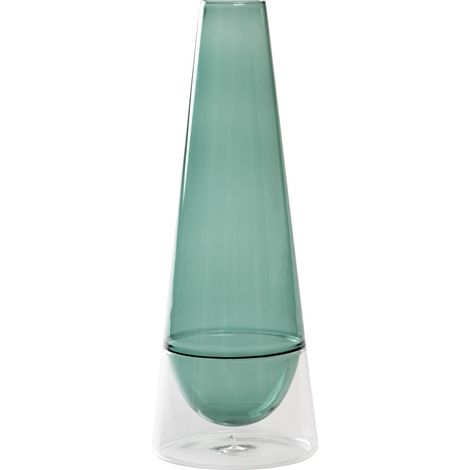 Vase Conosfera 163 En Verre Borosilicaté Soufflé À La Main, Design Élancé Et Élégant, Technique Incalmo, Couleur Vert Lac, Hauteur 163 Centimètres (1/5)