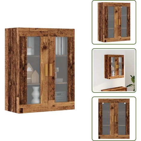 Armoire murale suspendue vieux bois 69,5x34x90 cm - Armoire Murale Suspendue - Armoires Murales Suspendues - Armoire Suspendue - Armoire Murale (1/5)