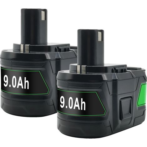 Batterie Lithium-Ion 18V, Capacité 9000mAh, Compatible avec Plusieurs Modèles Ryobi (1/2)