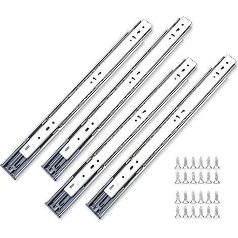 Glissières de tiroirs Coulisse à sortie totale roulement à billes  Coulisse pour charges lourdes Coulisse télescopique 45mm 350mm 4 paire (1/5)