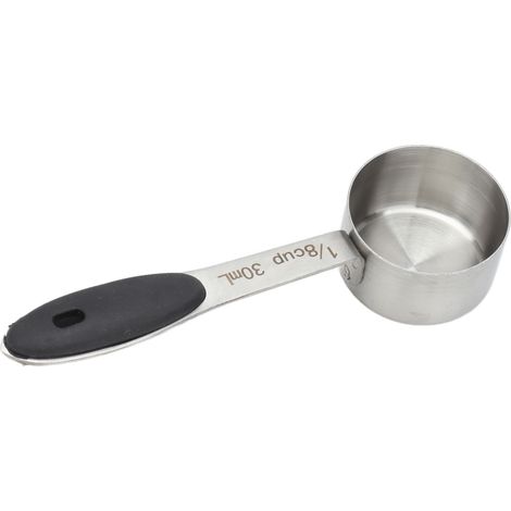 30-ml-Kaffeemesslöffel (1/8 Tasse) aus Edelstahl, großes Fassungsvermögen und angenehme Haptik für die Küche (1/5)