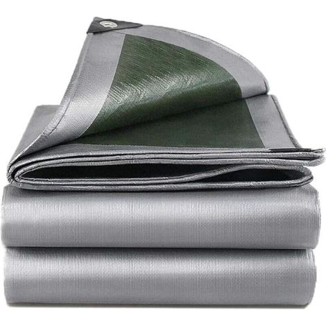 Mehrzweck-Schutzplane 160 g/m² 3 x 8 m, wasserdicht und UV-beständig, mit verstärkten Ösen, ideal für Camping und Bootslagerung - KZQ