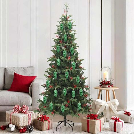 Weihnachts-Tannenzapfen Ball 40 pcs Grün Kunststoff
