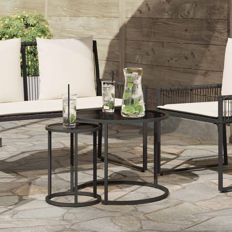 vidaXL Set di Tavolini da Caffè 2 pcs 55 x 55 x 45 cm acciaio