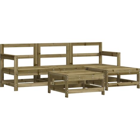 Maison Exclusive - Salon de jardin 5 pcs bois de pin imprégné (1/5)