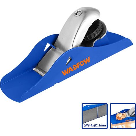 Cepillo de carpintero WTB1101, acero al carbono, 163 mm, cuchilla 65MN, 44 mm ancho, WADFOW