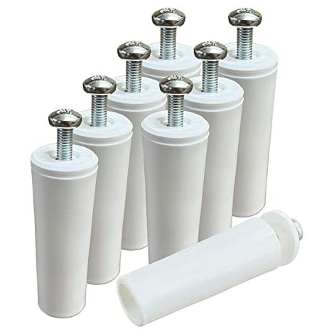 ARNAIN Toppe per persiana da 60 mm, 8 unità bianche in nylon, fermi tapparelle con rondella e vite incluse, resistenti all'esposizione, montaggio interno ed esterno (1/3)