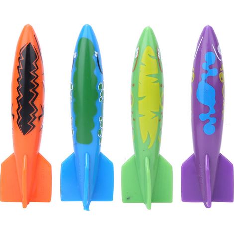 4 Pièces Jouets de Plongée Enfant PVC pour Piscine, Jeu d'Eau et Apprentissage de la Natation (1/5)